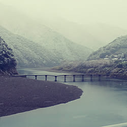 玄関/入り口/四万十川の雪景色/インテリアでなくて、すみませんのインテリア実例 - 2018-01-24 16:40:58