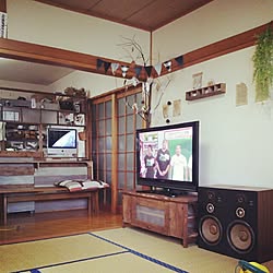 部屋全体/テレビ台 DIY/カウンター/DIY/セリア...などのインテリア実例 - 2013-12-06 12:24:49