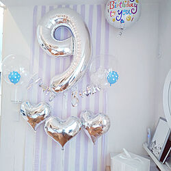 壁/天井/birthday decoration/誕生日/誕生日飾り付け/風船...などのインテリア実例 - 2019-03-31 11:23:45