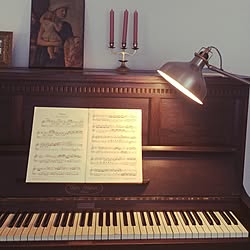 リビング/古いピアノ/ピアノ/ドイツ生活/IKEA 照明のインテリア実例 - 2017-07-02 21:40:50