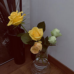 黄色/玄関/バラ/花/植物...などのインテリア実例 - 2020-02-26 11:07:09