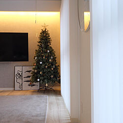 コーニス照明/壁かけテレビ/クリスマスツリー/アルザスツリー180㎝/クリスマス...などのインテリア実例 - 2021-12-07 21:16:16