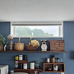 キッチン/古道具/お気に入り/お気に入りの空間/青い壁のインテリア実例 - 2023-08-18 23:14:24