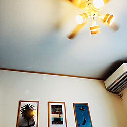 壁/天井/LOWYA/シーリングファンライト/ポスターのある部屋/犬と暮らす...などのインテリア実例 - 2018-02-09 09:34:18