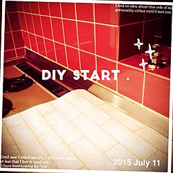 キッチン/ビフォー/壁紙DIY/キッチン壁紙/DIYのインテリア実例 - 2015-07-12 00:17:37