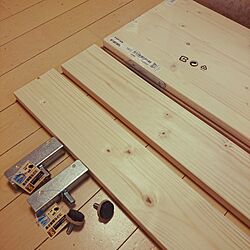 キッチン/DIY棚/1×4材/1×4材用アジャスター/IKEA棚板のインテリア実例 - 2017-01-05 15:00:15