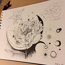 机/星/ペン画/落書き！/絵を描きたい気分...などのインテリア実例 - 2014-11-21 01:52:09