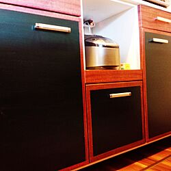 キッチン/DIY/黒板塗料/KAKERU PAINT/化粧板に黒板塗料を塗る...などのインテリア実例 - 2016-01-26 12:53:24