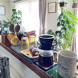 カルディのマグカップ/コーヒーのある暮らし/観葉植物/グリーンのある暮らし/好きなものに囲まれて暮らす...などのインテリア実例 - 2023-03-10 13:29:50
