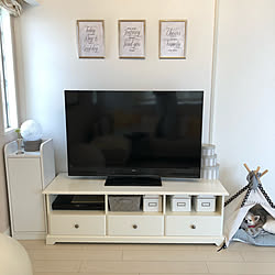 ルーター収納/ニトリ ライト/ダイソー ボックス/IKEA テレビボード/IKEA...などのインテリア実例 - 2019-04-21 11:39:32