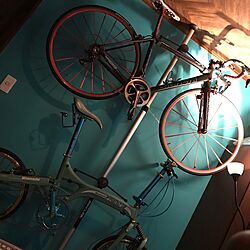 壁/天井/ミノウラ/ビアンキ/ロードバイク/自転車のある部屋...などのインテリア実例 - 2017-04-01 23:41:23