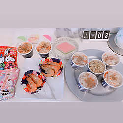 カップちらし寿司/カップパスタ/ご飯/お雛祭りご飯/お雛様...などのインテリア実例 - 2020-03-04 00:06:28