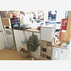 部屋全体/カウンターDIY/キッチンカウンター/キッチン収納/ベビーサークル...などのインテリア実例 - 2017-03-31 20:55:24