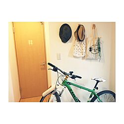 玄関/入り口/トイレマーク/自転車/無印良品 壁に付けられる家具のインテリア実例 - 2015-09-10 11:09:40