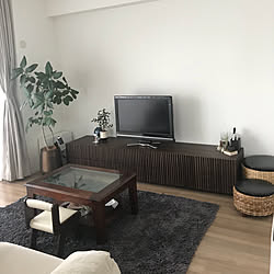 シンプルインテリア/シンプルな暮らし/部屋全体/アルモニアテレビボード/マンションライフ...などのインテリア実例 - 2018-09-16 21:00:25