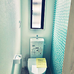 ２階のトイレ/入居前の記録/アクセントクロス/バス/トイレのインテリア実例 - 2021-10-23 14:44:44