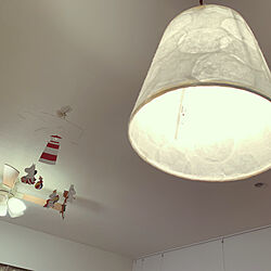 壁/天井/和紙照明/シーリングファンライト/張り替えました♫/IKEA...などのインテリア実例 - 2020-01-28 21:34:22