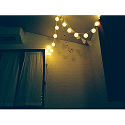 ベッド周り/夜/窓/照明/クリーパーランプのインテリア実例 - 2014-08-21 00:27:15