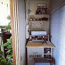 部屋全体/パソコンデスクDIY/ワークスペース/ワークデスクDIY/有孔ボード DIY...などのインテリア実例 - 2016-11-06 23:35:13