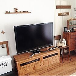 IKEA/テレビボード/トラッシュ缶/板壁/鉄脚の椅子...などのインテリア実例 - 2013-09-14 20:15:04