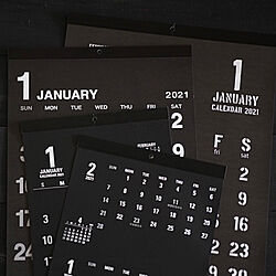 黒いカレンダー/百均カレンダー/カレンダー/ワッツ カレンダー/セリア カレンダー...などのインテリア実例 - 2022-01-17 12:22:24
