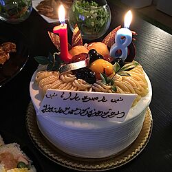 机/Birthdayケーキはモンブラン♡/Happy Birthday/幸せな時間/娘の誕生日♡...などのインテリア実例 - 2017-04-16 20:31:30