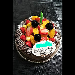 机/誕生日/ケーキ/チョコレート/フルーツのインテリア実例 - 2018-09-30 18:30:00