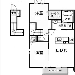 2LDK賃貸アパート/間取り図/部屋全体のインテリア実例 - 2021-04-03 09:20:20