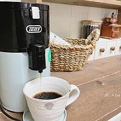 朝のひととき/マグカップ大好き/コーヒーの粉は消臭剤に再利用します！/コーヒータイム/トフィーコーヒーメーカー...などのインテリア実例 - 2021-10-21 07:56:16