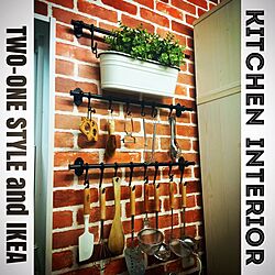 キッチン/IKEA/TWO ONE STYLE/キッチン用品/フェイクグリーンのインテリア実例 - 2014-09-12 18:21:30