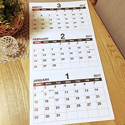 棚/ダイソー/2017年カレンダー/カレンダー/100均...などのインテリア実例 - 2016-12-16 07:51:33