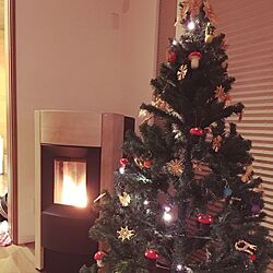 リビング/暖炉/クリスマスツリー/ニトリのインテリア実例 - 2016-12-03 22:59:24