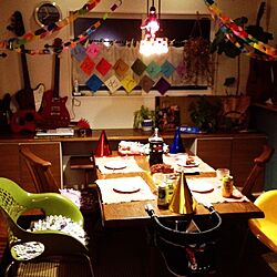 キッチン/息子の誕生日です/酔っ払い目線/楽器/観葉植物...などのインテリア実例 - 2014-06-25 19:59:22