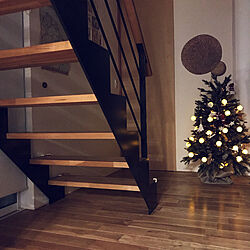 階段/クリスマスツリー/アイアン素材/部屋全体のインテリア実例 - 2021-11-27 22:59:02
