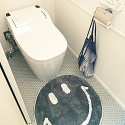 バス/トイレ/にこちゃん/タイルの床/トイレのインテリア実例 - 2017-03-15 07:25:48