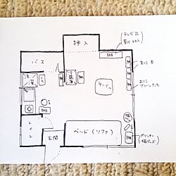 部屋全体/間取り図/1K/一人暮らし/賃貸...などのインテリア実例 - 2015-03-25 15:13:05