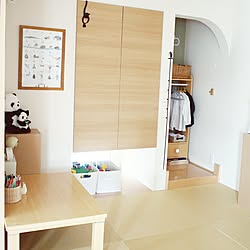 部屋全体/こどもと暮らす。/シンプルナチュラル/すっきり暮らしたい/ダイソーのフレーム...などのインテリア実例 - 2017-04-18 16:35:51