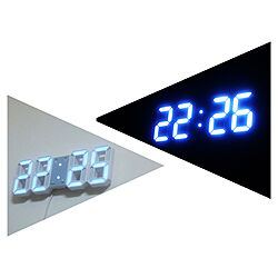ベッド周り/時計/ねこと暮らす/LED時計/ホワイトインテリアのインテリア実例 - 2022-03-15 22:35:05