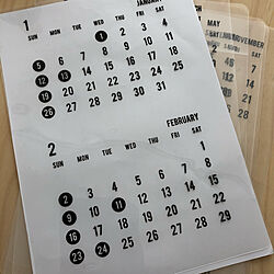 クリアシートカレンダー/カレンダー/新商品買ったよ！/セリアのインテリア実例 - 2019-11-04 10:36:22