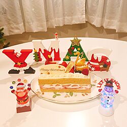 リビング/アンテノール/クリスマスケーキ/クリスマス飾り/手作り♡...などのインテリア実例 - 2016-12-17 23:19:05