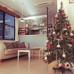 リビング/クリスマスツリー/板壁風DIYのインテリア実例 - 2015-12-09 12:26:42