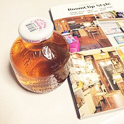 机/リンゴジュースの瓶/Room Clip Style のインテリア実例 - 2014-09-22 20:19:03