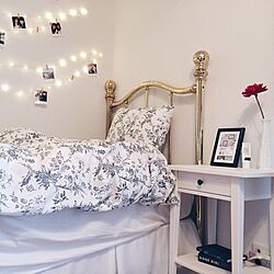 ベッド周り/照明/IKEA/写真/一人暮らし...などのインテリア実例 - 2016-03-21 17:40:28