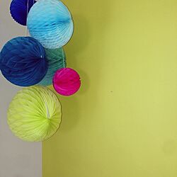 壁/天井/子供部屋 壁/黄緑/DIY/ハニカムボールのインテリア実例 - 2014-02-03 09:19:50