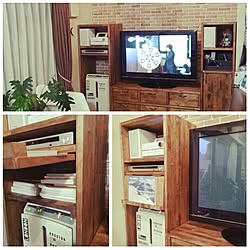 リビング/テレビボード/テレビボードDIY/テレビ台DIY/DIY...などのインテリア実例 - 2016-02-05 17:35:22