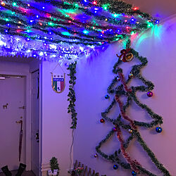 壁/天井/クリスマスディスプレイ/クリスマス/照明/DIY...などのインテリア実例 - 2018-12-27 01:32:20