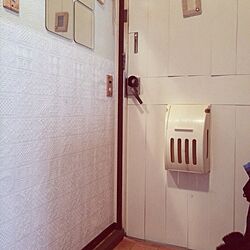 玄関/入り口/DIY/板壁/壁紙のインテリア実例 - 2014-02-22 14:45:06