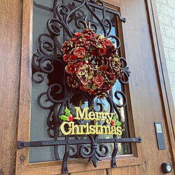 季節の飾り/リース/リクシルの玄関ドア/玄関/クリスマス...などのインテリア実例 - 2019-11-04 22:52:53