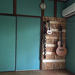 壁/天井/ギターハンガー/和室から洋室へ/DIY/ハンドメイド...などのインテリア実例 - 2016-06-10 01:42:47
