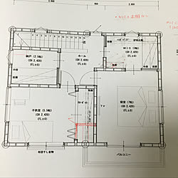 部屋全体/2階間取り/マイホームができるまで！/家事導線大事/北欧風も憧れる...などのインテリア実例 - 2018-03-06 18:37:47